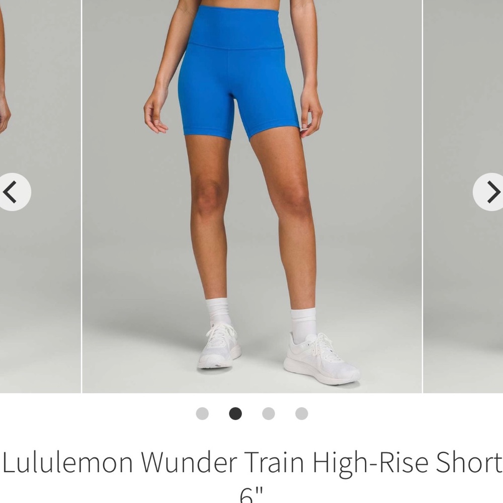 Lululemon Wunder Train High-Rise Bike Shorts 6” Poolside SIZE 8